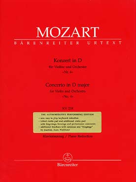 Illustration de Concerto N° 4 K 218 en ré M