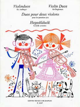 Illustration duos pour 2 violons pour premiers pas