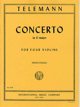 Illustration telemann concerto re maj pour 4 violons