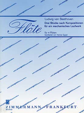 Illustration beethoven 3 pieces pour 4 flutes