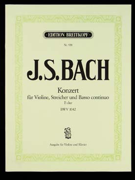 Illustration bach js concerto bwv 1042 en mi maj