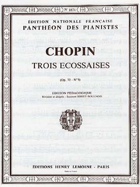 Illustration chopin ecossaise op. 72 n° 3