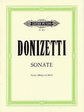 Illustration donizetti sonate violon ou flute & harpe