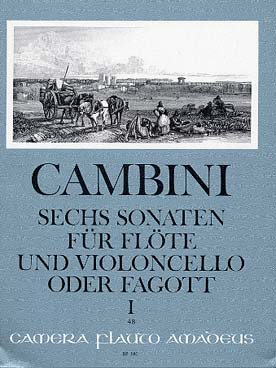 Illustration cambini 6 sonates flute/cello vol. 1