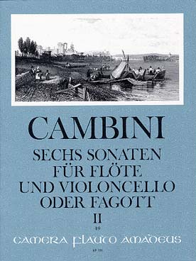 Illustration cambini 6 sonates flute/cello vol. 2