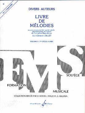 Illustration de Livre de mélodies (16e au 20e siècle) - Vol. 1 : 1er cycle (IM 2)