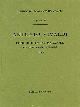 Illustration de Concerto en do M pour 2 fl et orchestre RV 533 F. VI/2