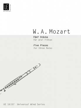 Illustration mozart 5 pieces pour 3 flutes