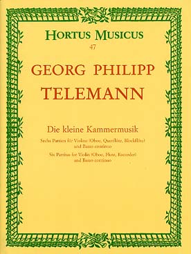 Illustration telemann kleine kammermusik, 6 partitas