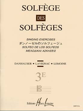 Illustration de SOLFEGE des solfèges - Vol. 3 E clé d'ut 4 s/a