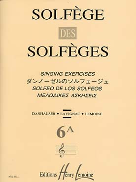 Illustration de SOLFEGE des solfèges - Vol. 6 A clé de sol 2 voix s/a