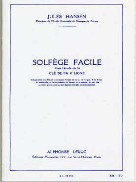 Illustration de Solfège facile étude de la clé de fa 4e