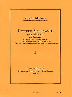 Illustration de Lecture simultanée sol et fa débutant - Vol. 1 : Lecture simultanée