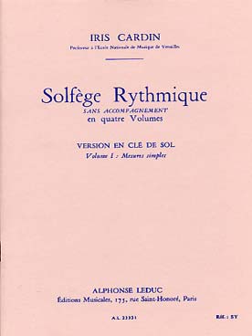 Illustration de Solfège rythmique sans accompagnement - Vol. 1 : Mesures simples (clé de sol)