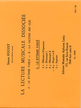 Illustration de La Lecture musicale dissociée A - Le Rythme parlé  - Vol. A 4 : Moyen 1 et 2