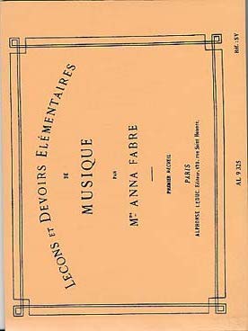 Illustration de Leçons & devoirs élémentaires de musique - Vol. 1