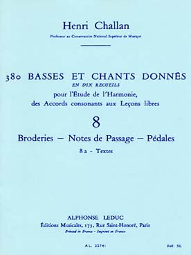 Illustration de 380 Basses et chants donnés Vol. 8 : broderies, notes de passage... - 8 a : textes