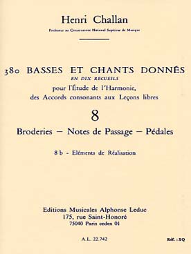 Illustration de 380 Basses et chants donnés Vol. 8 : broderies, notes de passage... - 8 b : éléments de réalisation