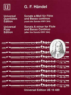 Illustration de Sonate en la m (d'après la sonate pour violon HWV 364 en sol m)