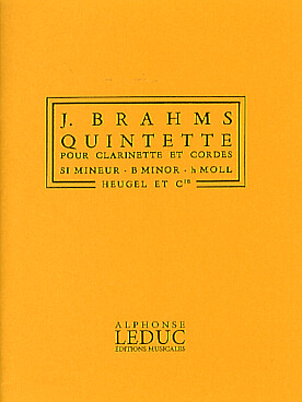Illustration de Quintette op. 115 en si m pour clarinette et quatuor à cordes - éd. Heugel
