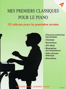 Illustration de Mes PREMIERS CLASSIQUES : recueil pour la 1re année de piano, 20 morceaux - Vol. A