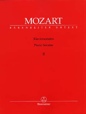 Illustration de Sonates (éd. Bärenreiter) - Vol. 2 : N° 10 à 18 K 330-33, K 457, K 475, K 533+494, K 545, K 570, K 576