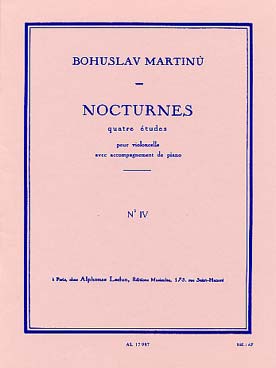 Illustration martinu nocturnes, 4 etudes : n° 4