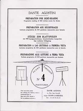 Illustration de Préparation au déchiffrage : étude de 600 partitions de batterie - Vol. 4