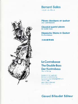 Illustration de PIECES CLASSIQUES EN QUATUOR pour 4 contrebasses à cordes (B. SALLES)