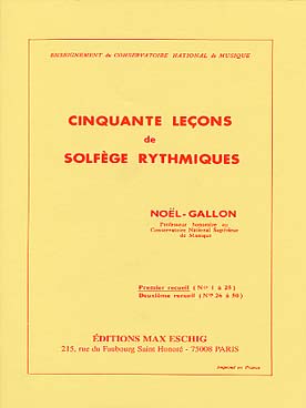 Illustration de 50 Leçons de solfège rythmique - Vol. 1 : N° 1 à 25