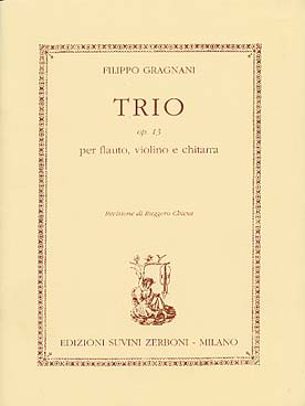 Illustration gragnani trio op 13 flute/violon/guitare