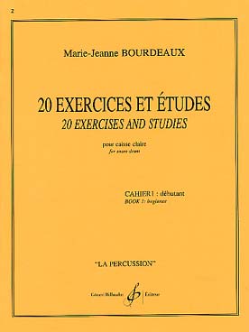 Illustration de 20 Exercices & études pour caisse claire - Vol. 1 : Débutant