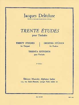 Illustration de 30 Études pour timbales - Vol. 3