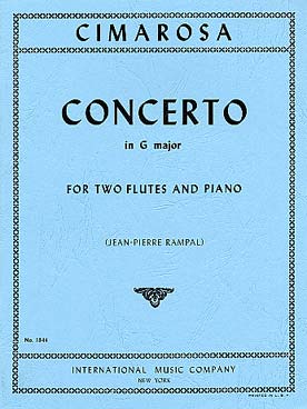Illustration de Concerto en sol M pour 2 flûtes et piano - éd. I.M.C. (tr. Rampal)