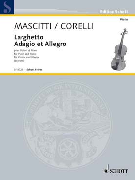 Illustration de ÉCOLES DU VIOLON (rév. M. Lejeune) - N° 9 : MASCITTI Larghetto - CORELLI Adagio-allegro