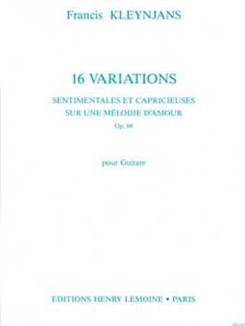 Illustration de 16 Variations sentimentales et capricieuses sur une mélodie d'amour op. 66