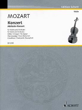 Illustration de Concerto K Anh. 294a en ré M "Adélaïde"
