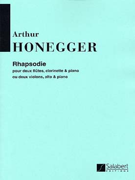 Illustration honegger rhapsodie 2 flutes/clar./piano