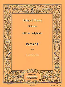 Illustration de Pavane op. 50 pour chœur et cordes part. de poche in 16