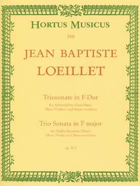 Illustration loeillet triosonate op. 2/2 en fa maj