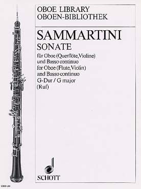 Illustration sammartini sonate en sol maj op. 13/4