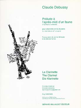 Illustration de Prélude à l'après-midi d'un faune, tr. J. Gillespie/S. Harlos pour clarinette en la (ou si b) et piano