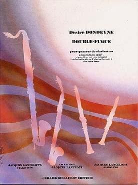 Illustration de Double fugue pour quatuor de clarinettes (petite cl., 2 cl. si b et cl. basse)