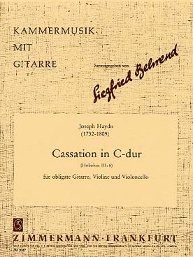 Illustration haydn cassation do maj guit/violon/cello