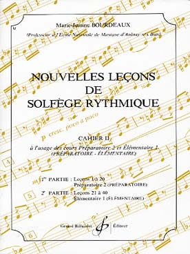 Illustration de Nouvelles leçons de solfège rythmique - Vol. 2 : Préparatoire 2/Élémentaire 1