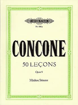 Illustration de 50 Leçons op. 9 (voix moyenne, éd. Peters)