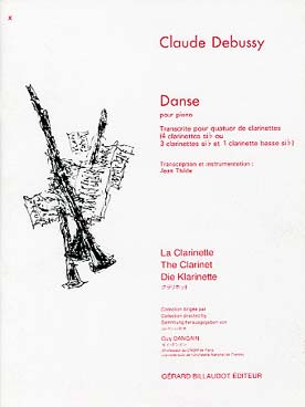 Illustration debussy danse pour 4 clarinettes