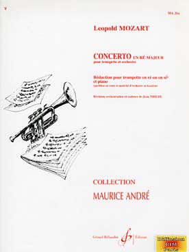 Illustration de Concerto en ré M pour trompette et piano ou orgue (arr. Thilde)