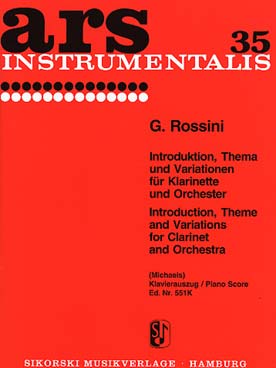 Illustration rossini introduction, theme et variation
