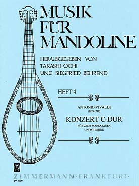 Illustration vivaldi concerto do maj 2 mandolines/gui